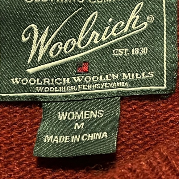 Woolrich Lambs Wool Sweater Sz Med - Picture 7 of 10